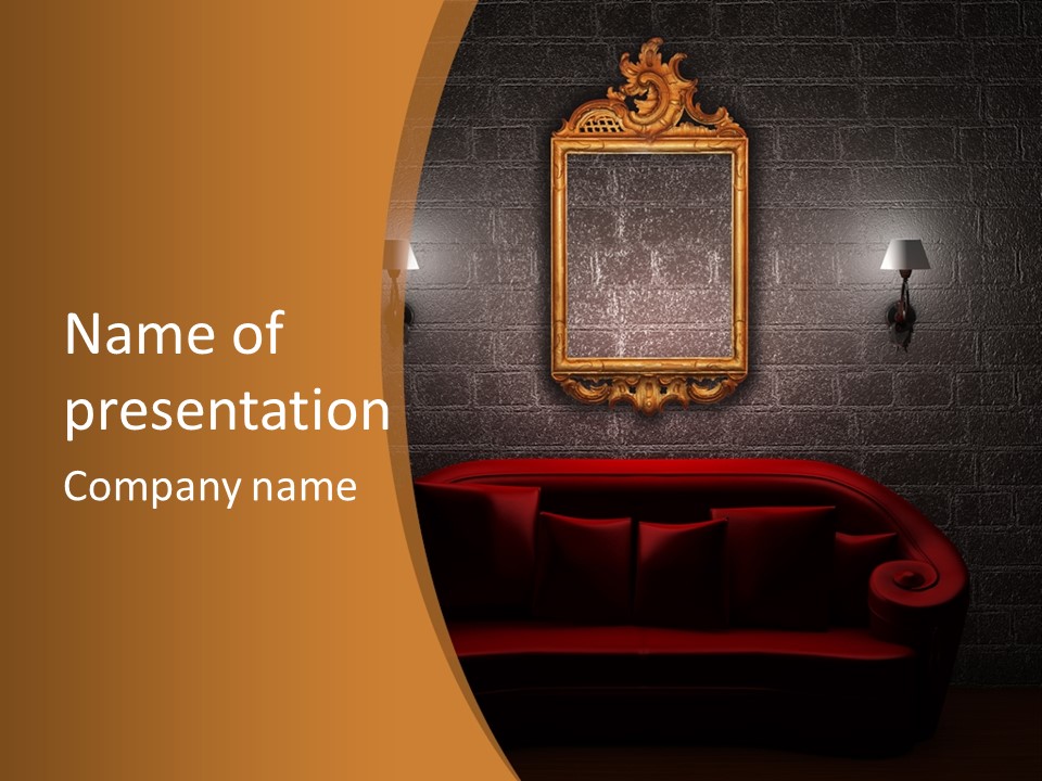Couch Furniture Lounge PowerPoint Template