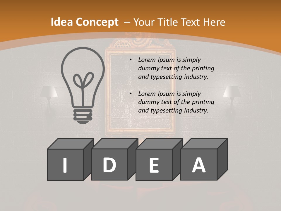 Couch Furniture Lounge PowerPoint Template