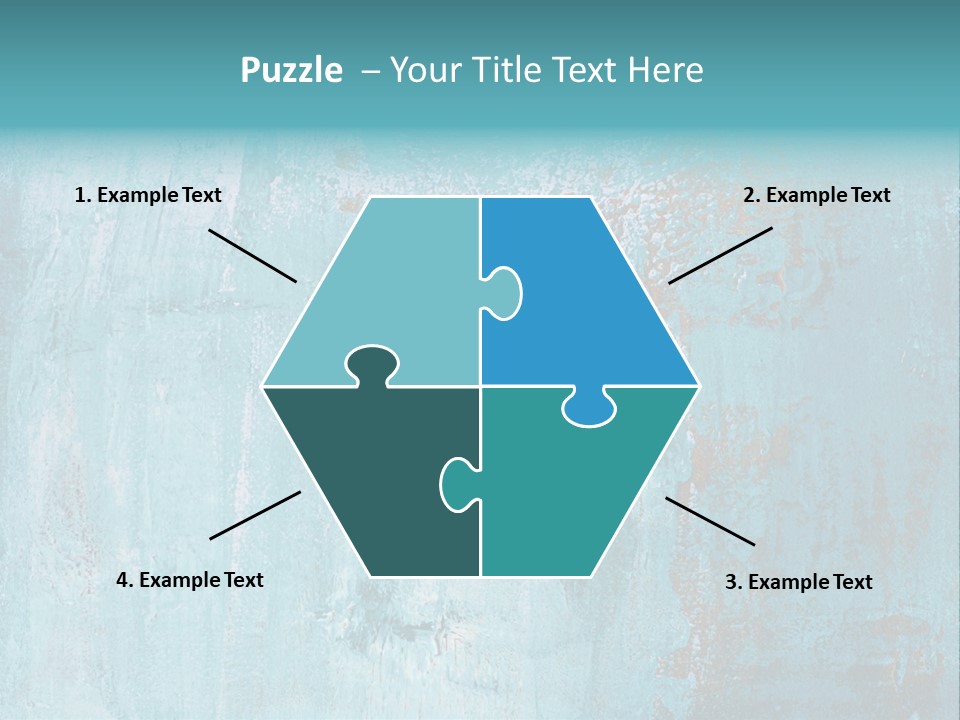 Creative Turquoise Painting PowerPoint Template