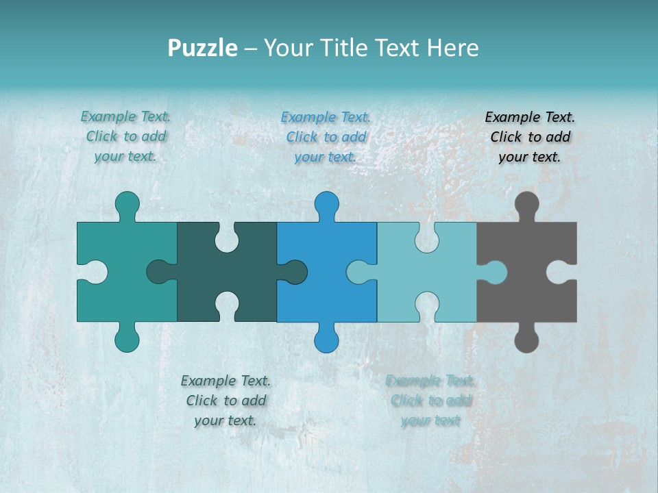 Creative Turquoise Painting PowerPoint Template