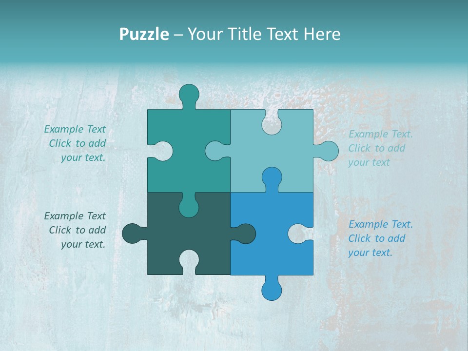 Creative Turquoise Painting PowerPoint Template