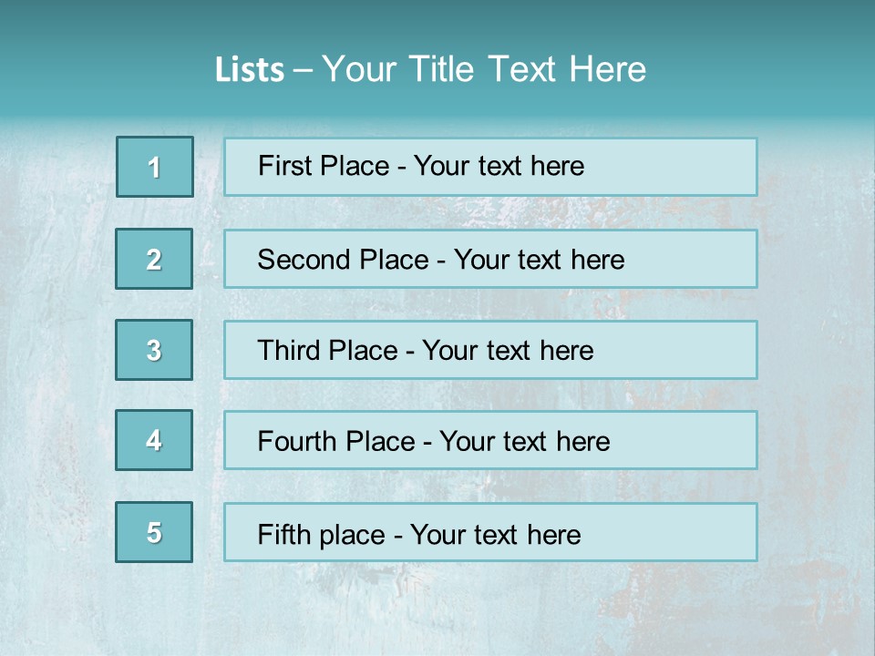 Creative Turquoise Painting PowerPoint Template