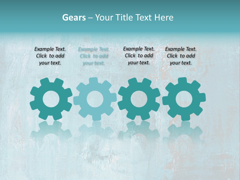 Creative Turquoise Painting PowerPoint Template