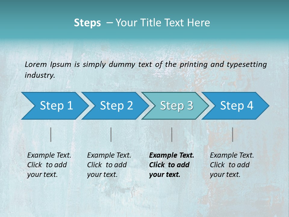 Creative Turquoise Painting PowerPoint Template