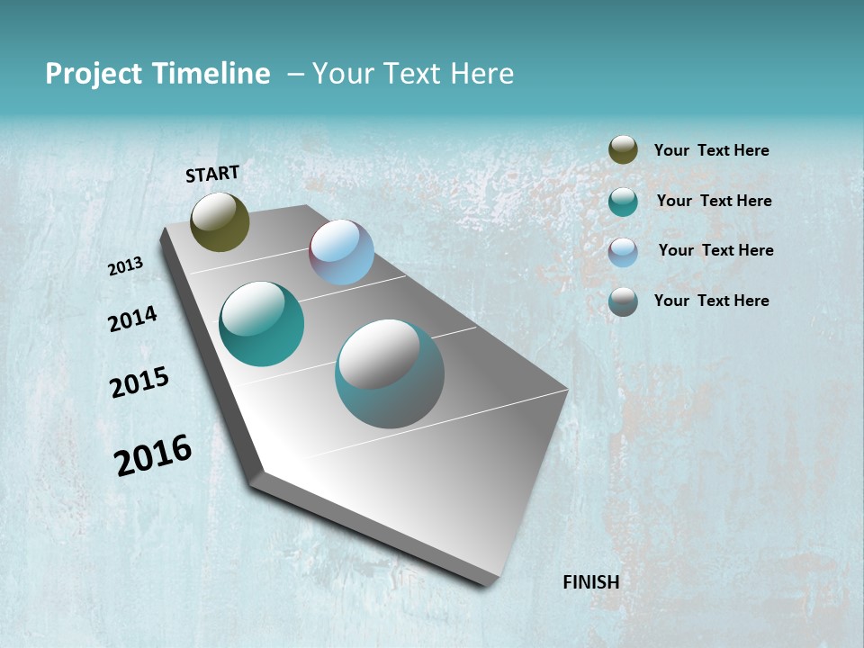 Creative Turquoise Painting PowerPoint Template