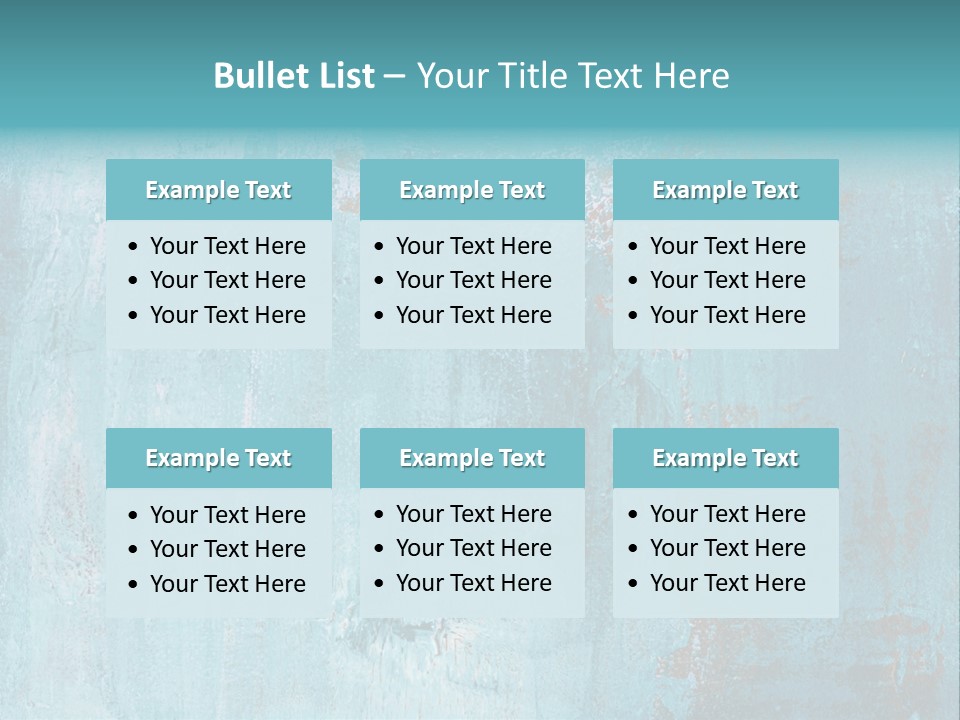 Creative Turquoise Painting PowerPoint Template