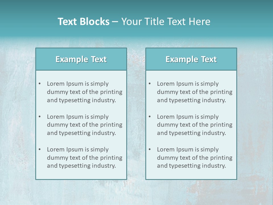 Creative Turquoise Painting PowerPoint Template