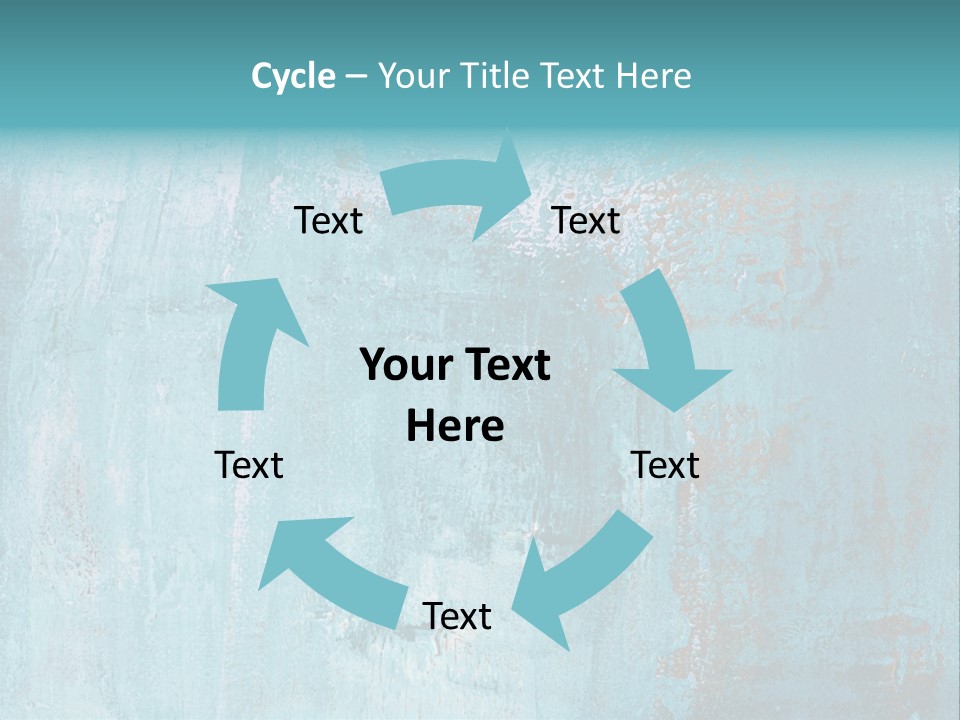 Creative Turquoise Painting PowerPoint Template