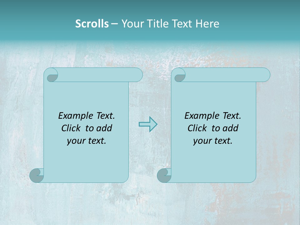 Creative Turquoise Painting PowerPoint Template