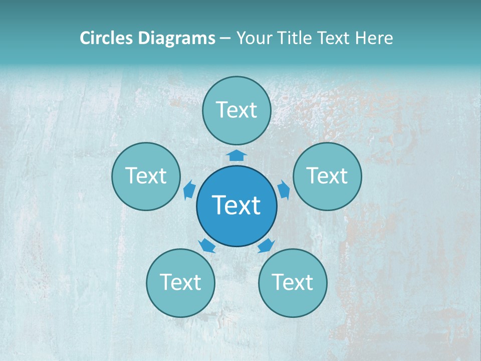 Creative Turquoise Painting PowerPoint Template