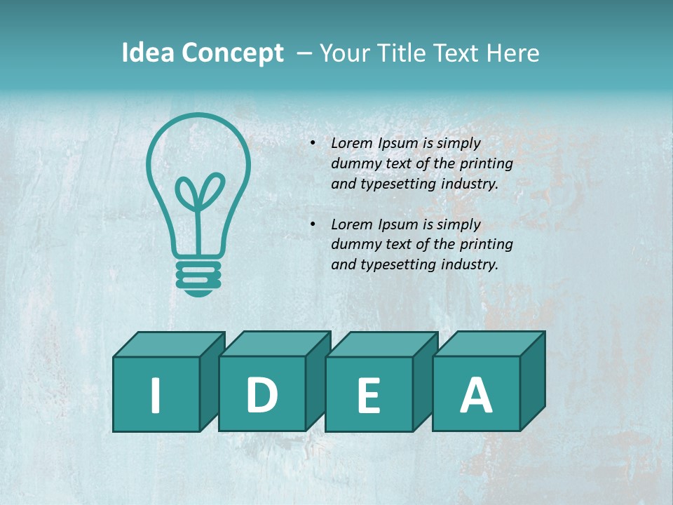 Creative Turquoise Painting PowerPoint Template