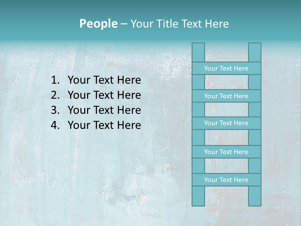 Creative Turquoise Painting PowerPoint Template