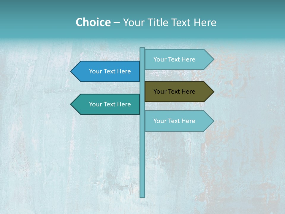Creative Turquoise Painting PowerPoint Template