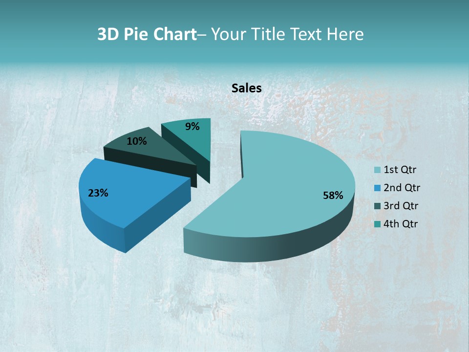 Creative Turquoise Painting PowerPoint Template