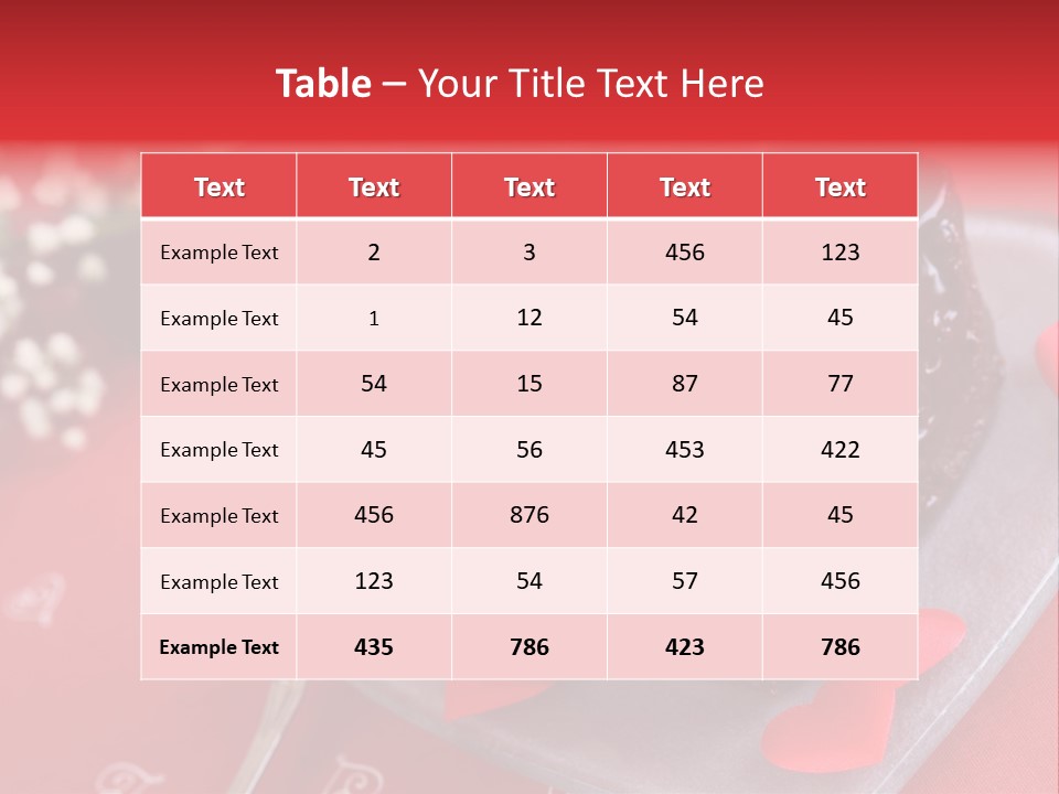 Tablecloth Baked Romantic PowerPoint Template
