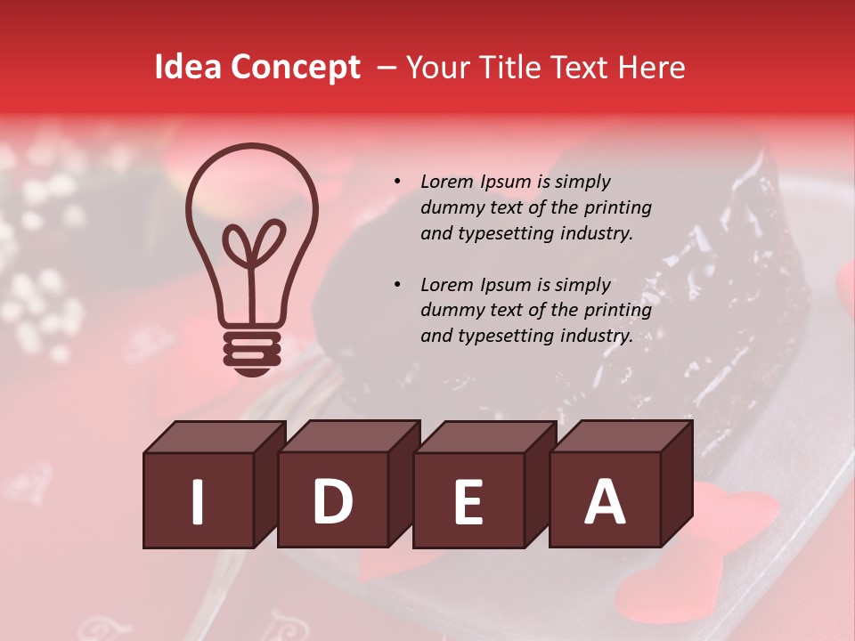 Tablecloth Baked Romantic PowerPoint Template