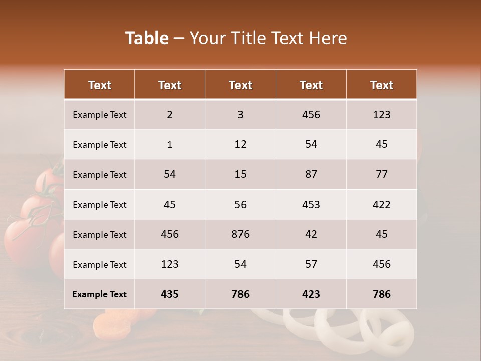 Carrot Recipe Traditional PowerPoint Template