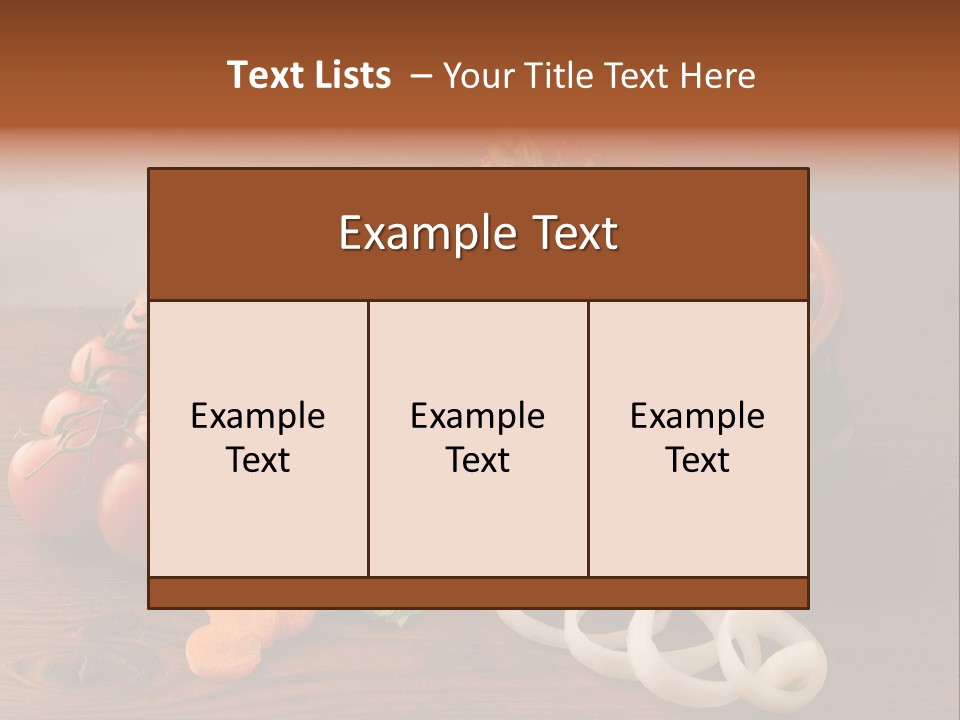 Carrot Recipe Traditional PowerPoint Template