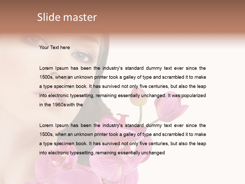 Female Close Up Face PowerPoint Template