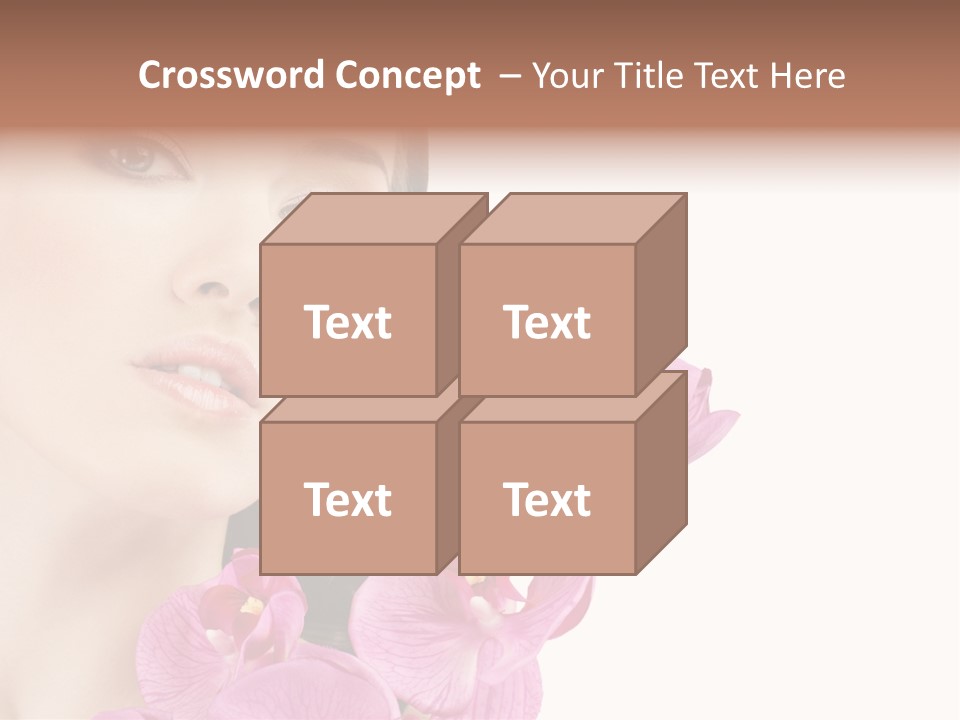 Female Close Up Face PowerPoint Template