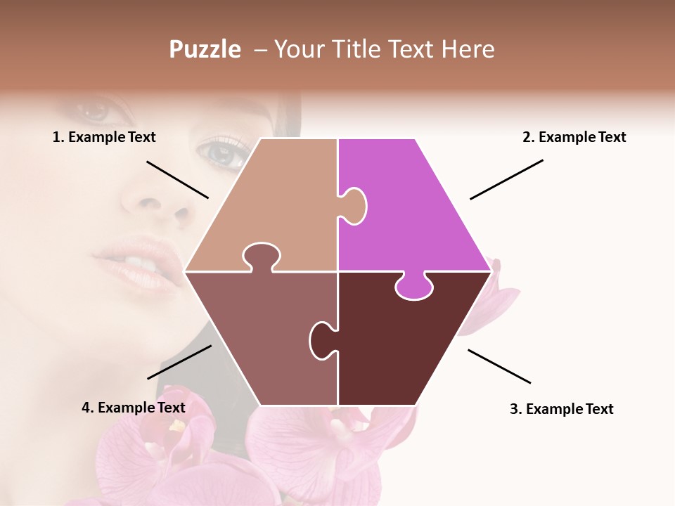 Female Close Up Face PowerPoint Template