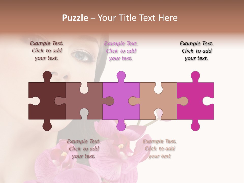 Female Close Up Face PowerPoint Template