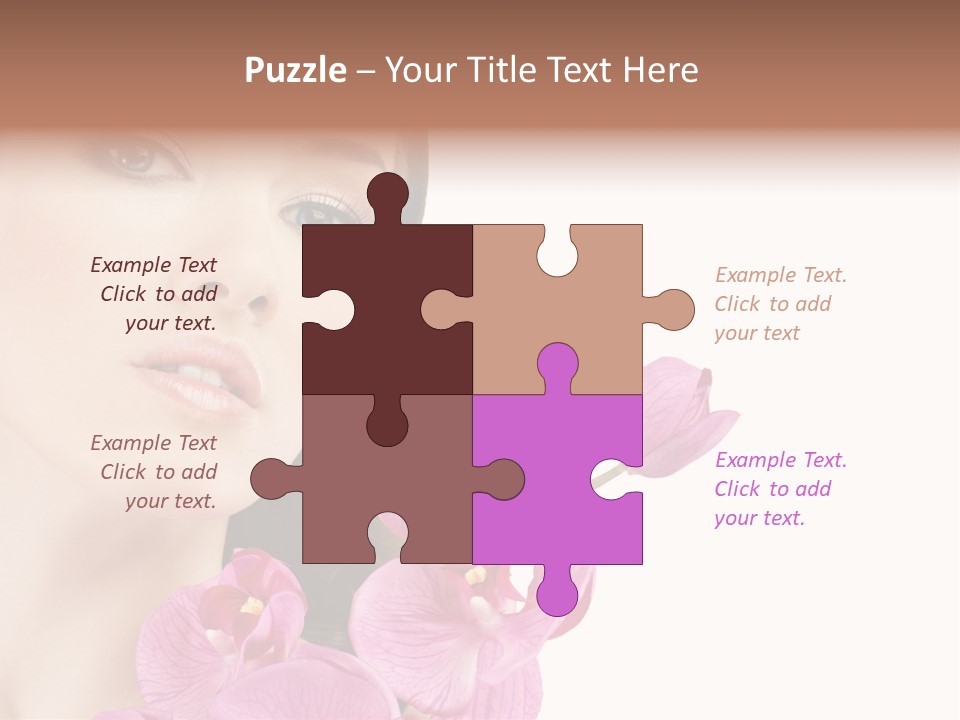 Female Close Up Face PowerPoint Template