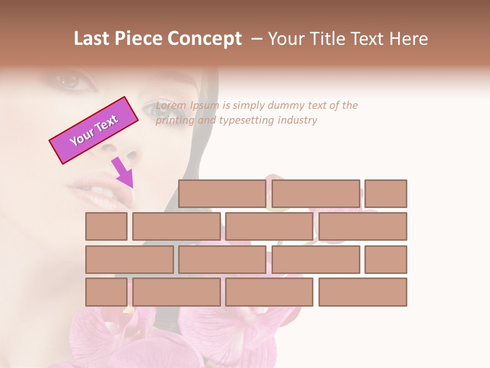 Female Close Up Face PowerPoint Template