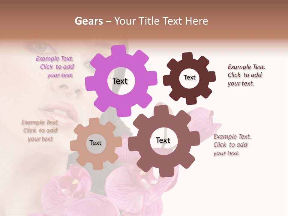 Female Close Up Face PowerPoint Template