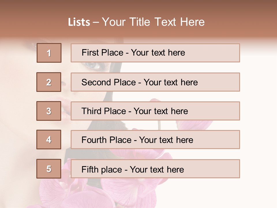 Female Close Up Face PowerPoint Template