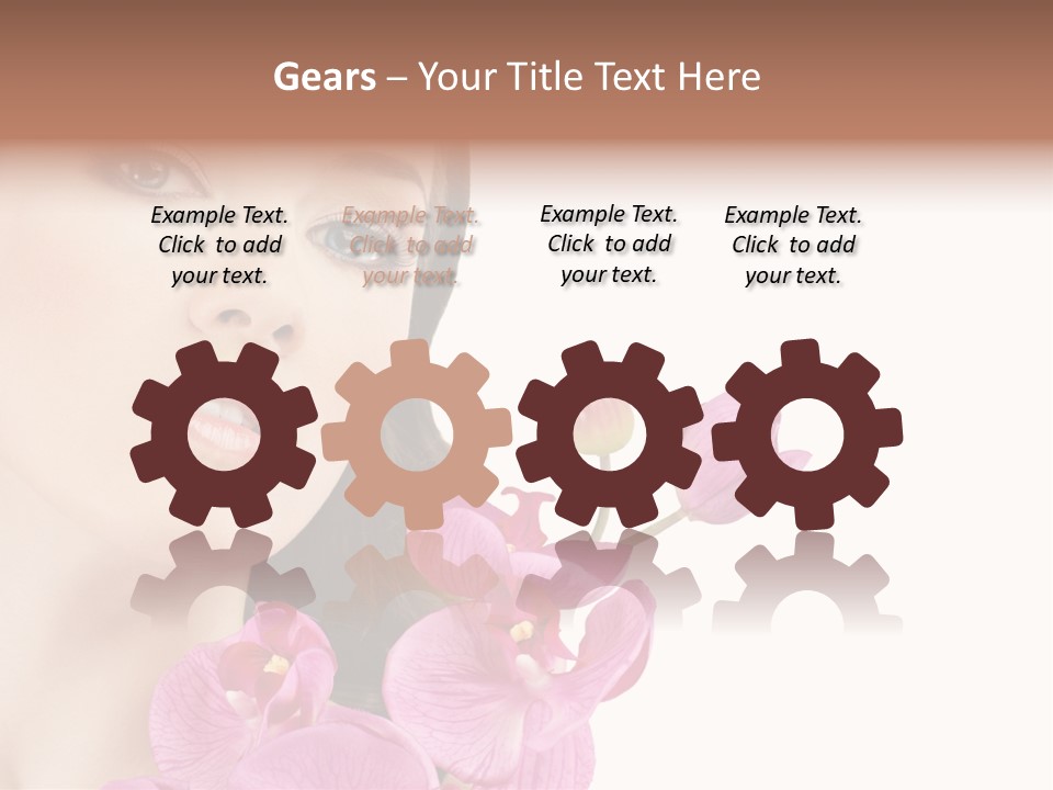 Female Close Up Face PowerPoint Template