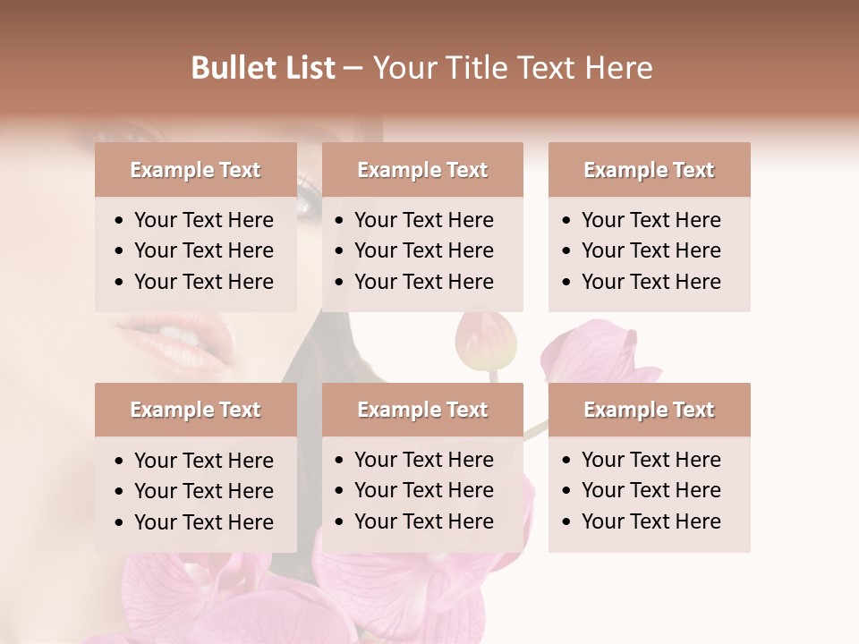 Female Close Up Face PowerPoint Template