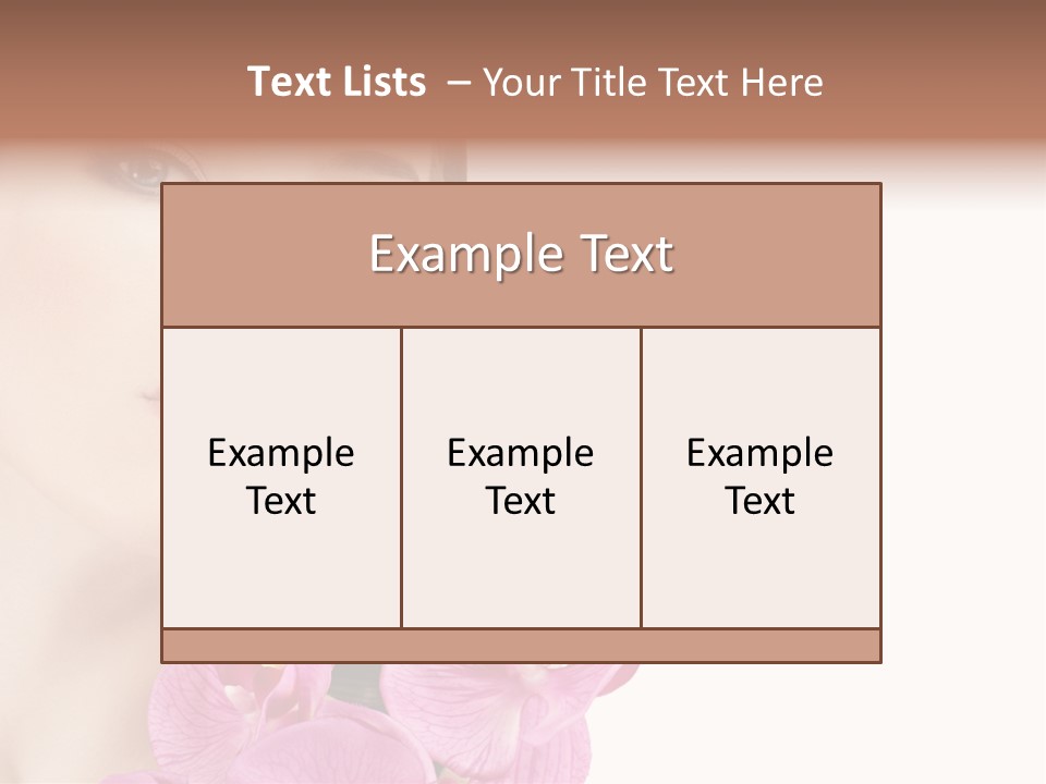 Female Close Up Face PowerPoint Template