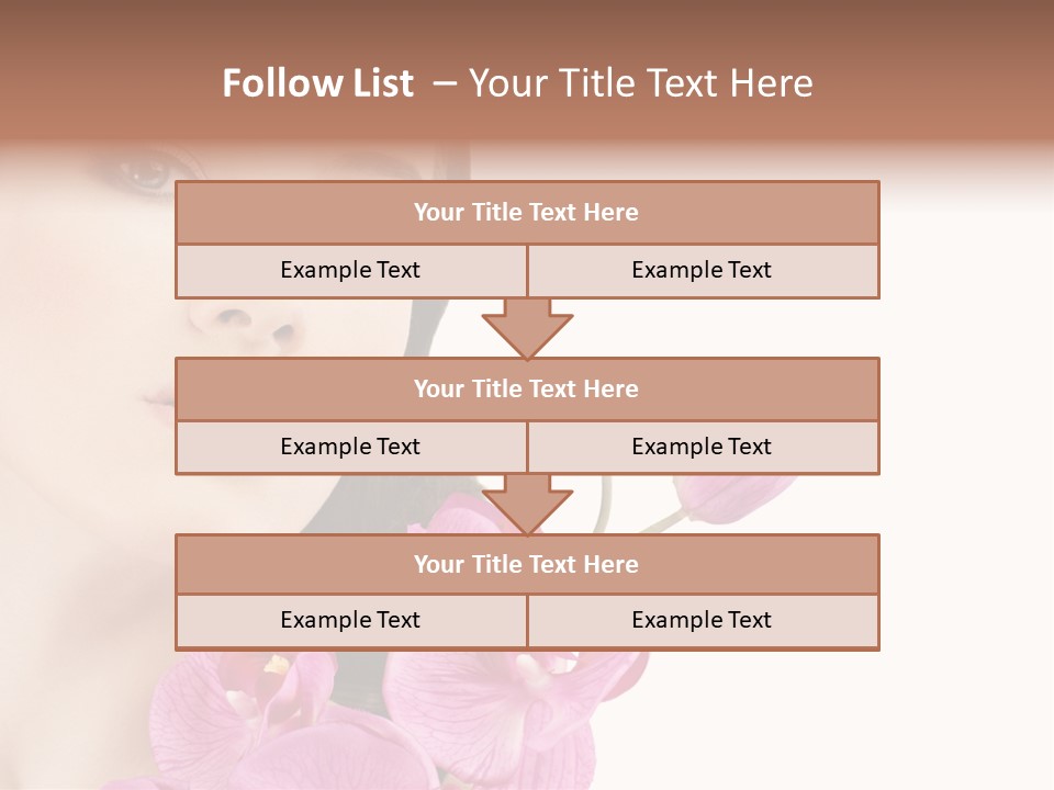 Female Close Up Face PowerPoint Template