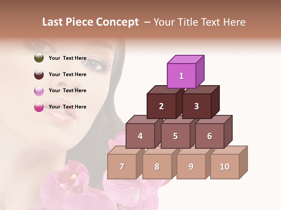 Female Close Up Face PowerPoint Template