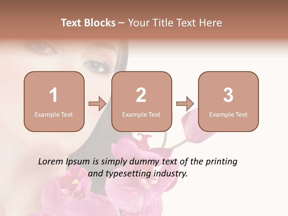 Female Close Up Face PowerPoint Template