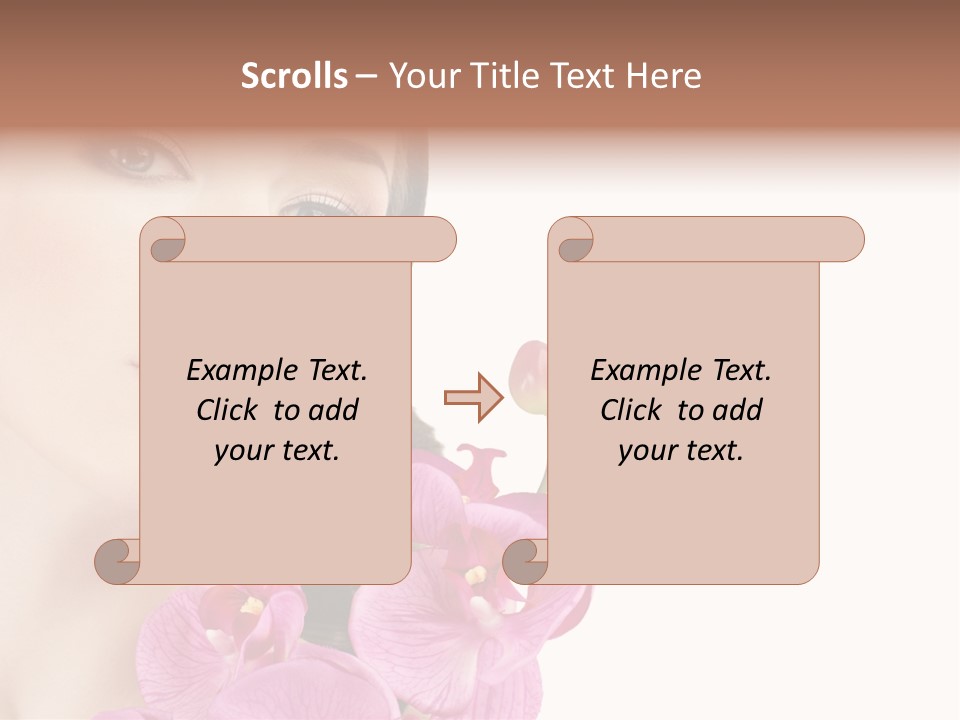 Female Close Up Face PowerPoint Template