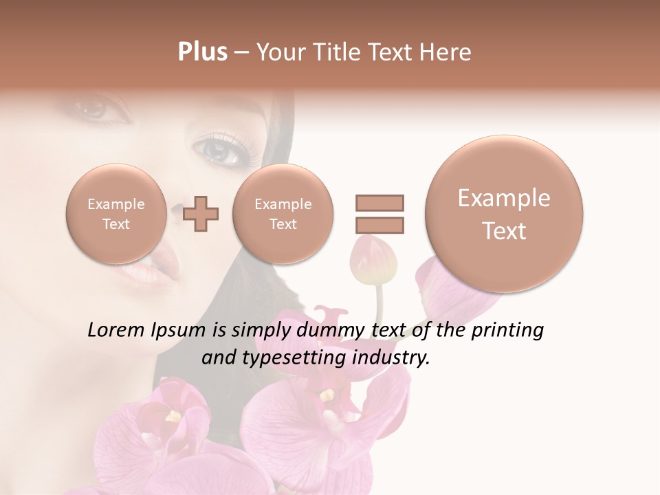 Female Close Up Face PowerPoint Template
