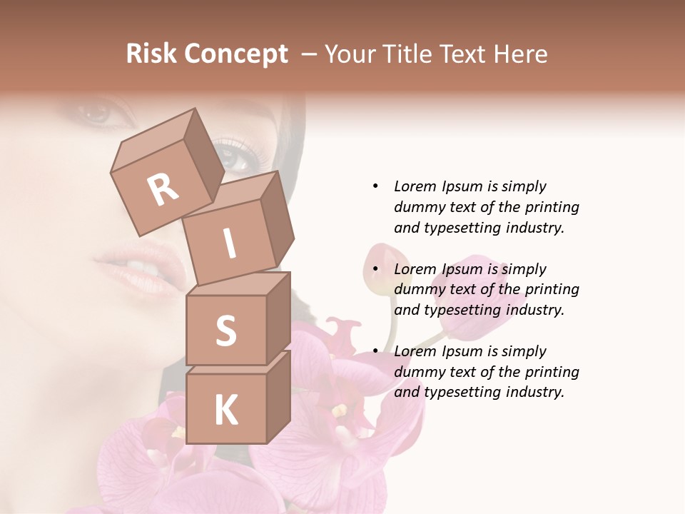 Female Close Up Face PowerPoint Template