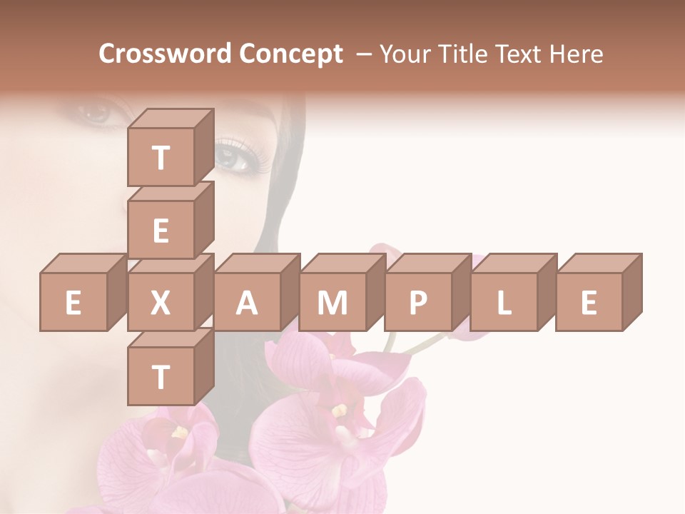 Female Close Up Face PowerPoint Template