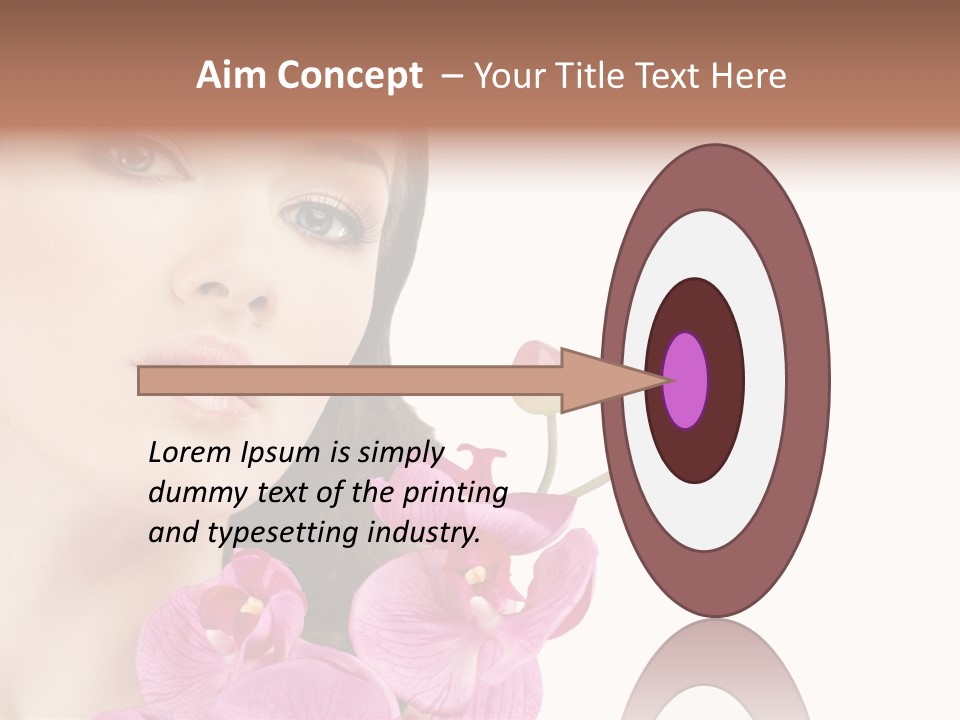 Female Close Up Face PowerPoint Template