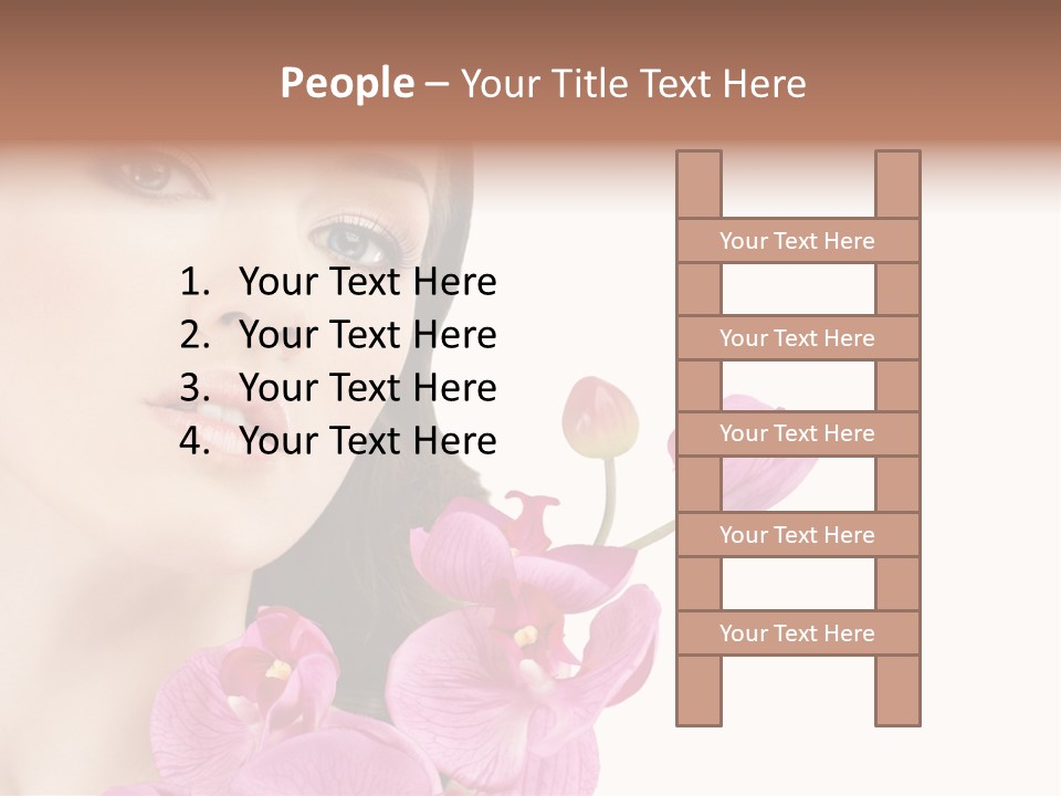 Female Close Up Face PowerPoint Template