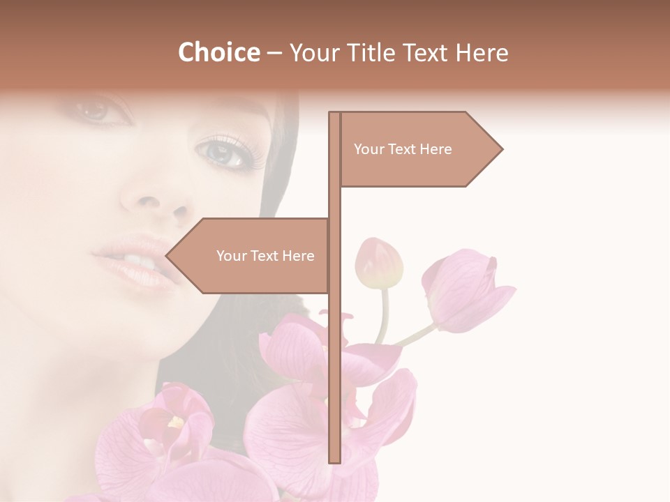 Female Close Up Face PowerPoint Template