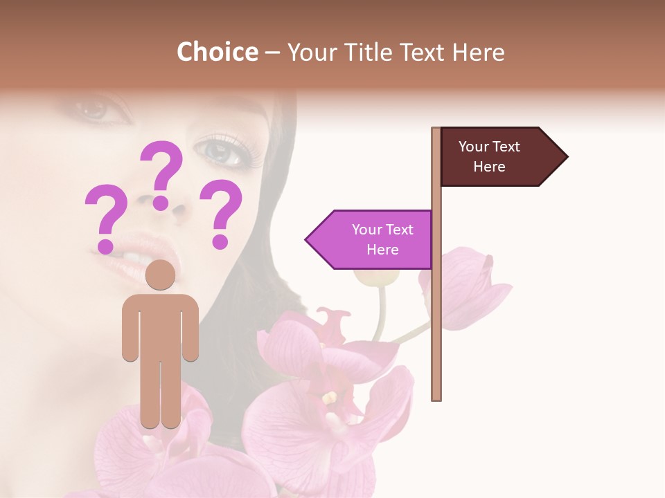 Female Close Up Face PowerPoint Template