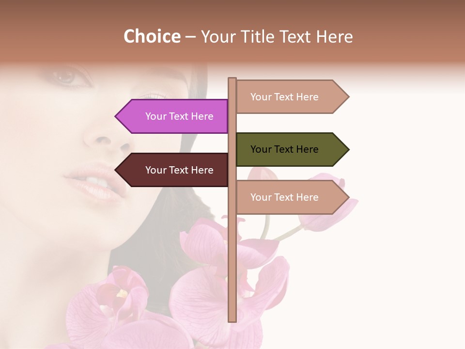 Female Close Up Face PowerPoint Template