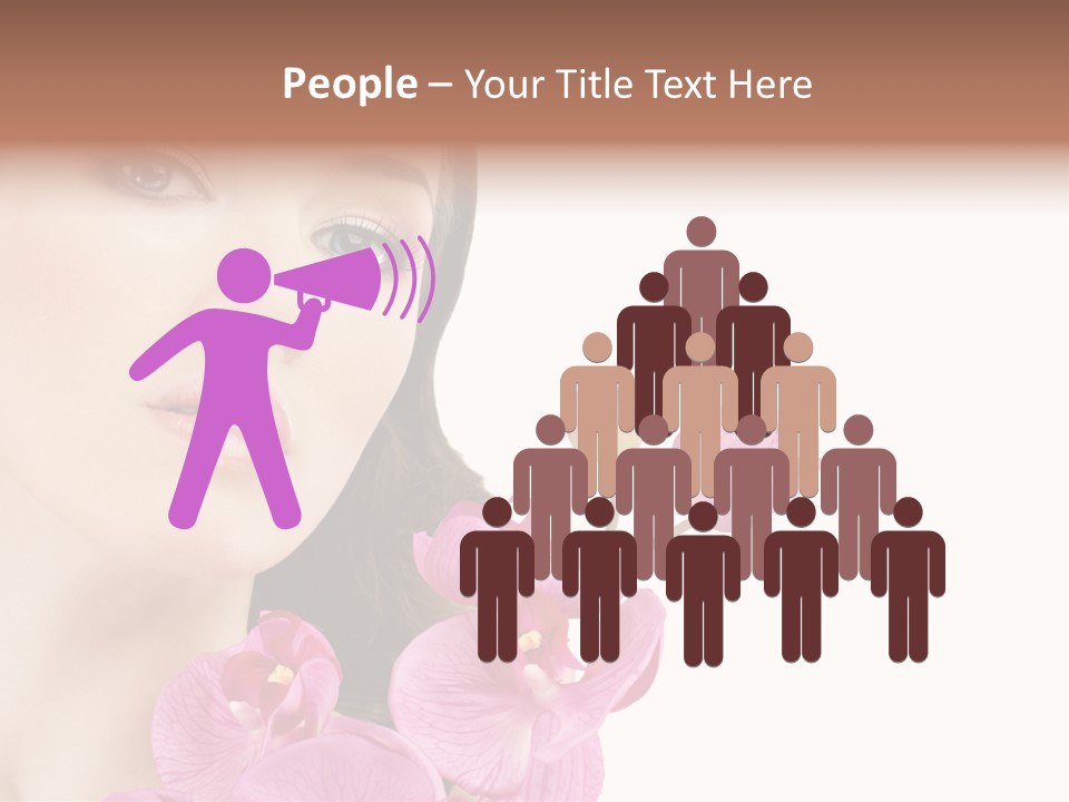 Female Close Up Face PowerPoint Template