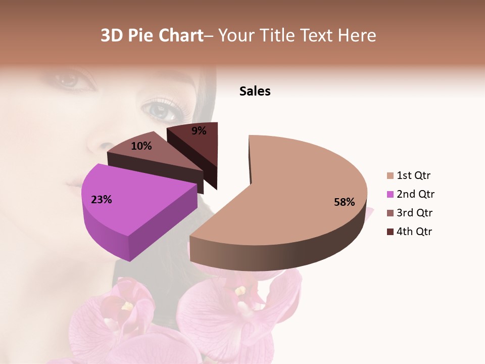 Female Close Up Face PowerPoint Template
