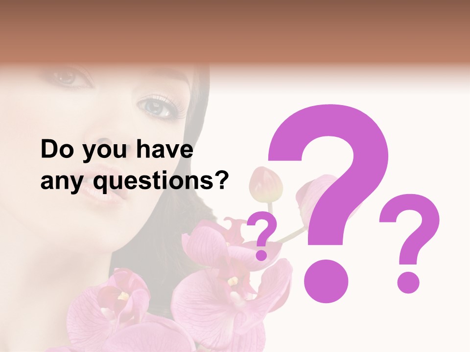 Female Close Up Face PowerPoint Template