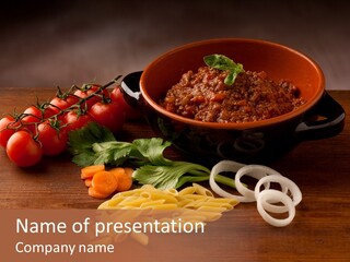 Meal Flat Dish PowerPoint Template