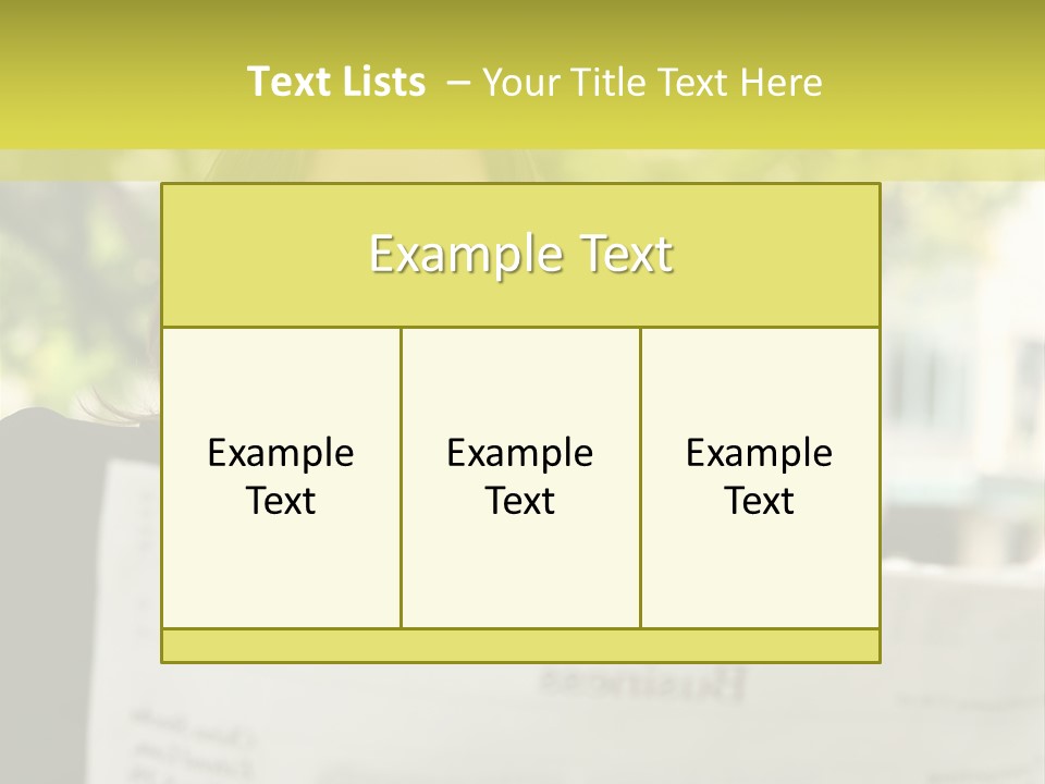 Tree Hair Confidence PowerPoint Template
